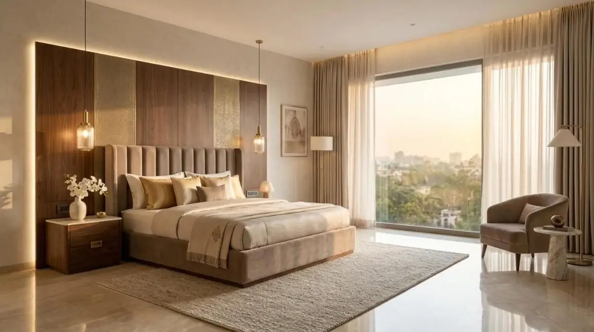 Designed bedroom interior
